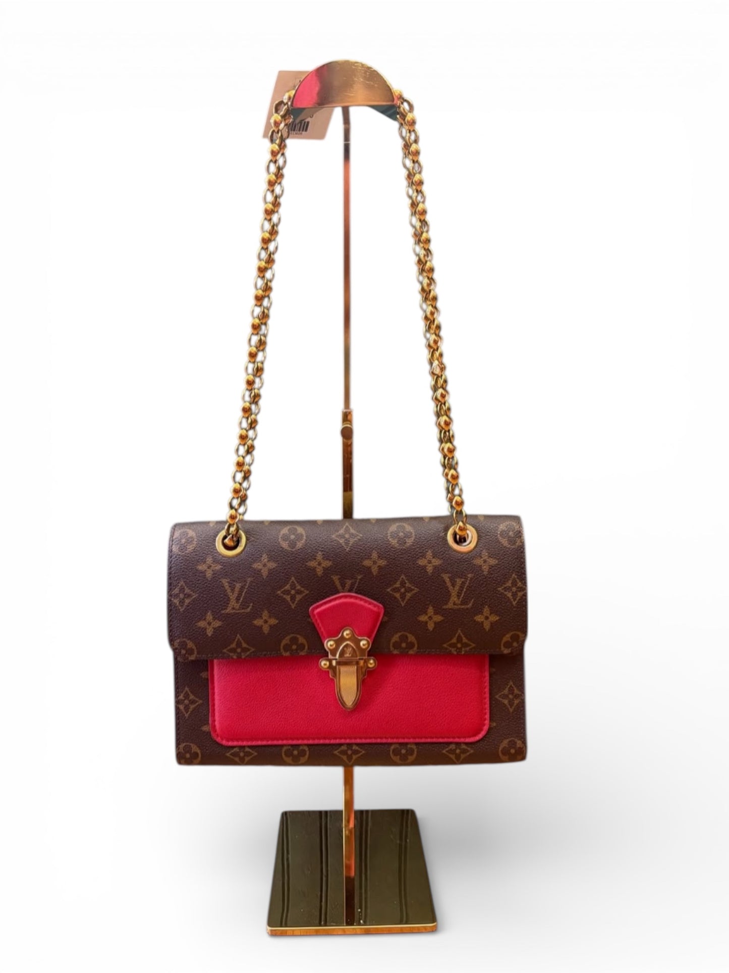 Monogram/Red Louis Vuitton Handbag Victoire Spain 2018