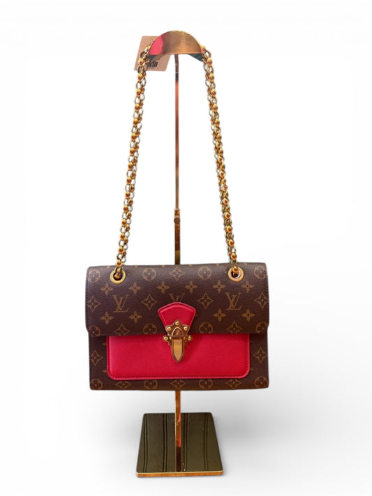 Monogram/Red Louis Vuitton Handbag Victoire Spain 2018