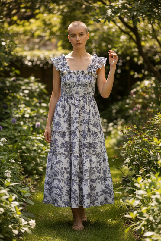 Liliac Print Hill House Dress Nap Dress, xs