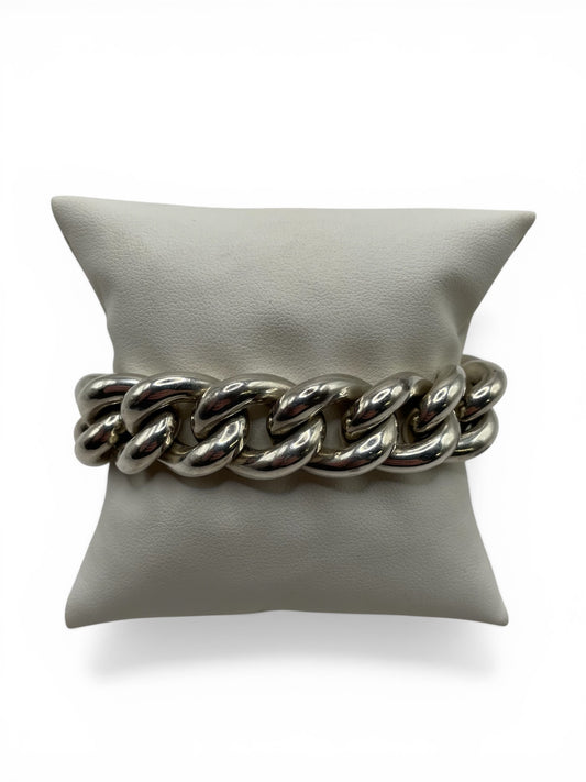 silver LOLA Bracelet large curb links, no size