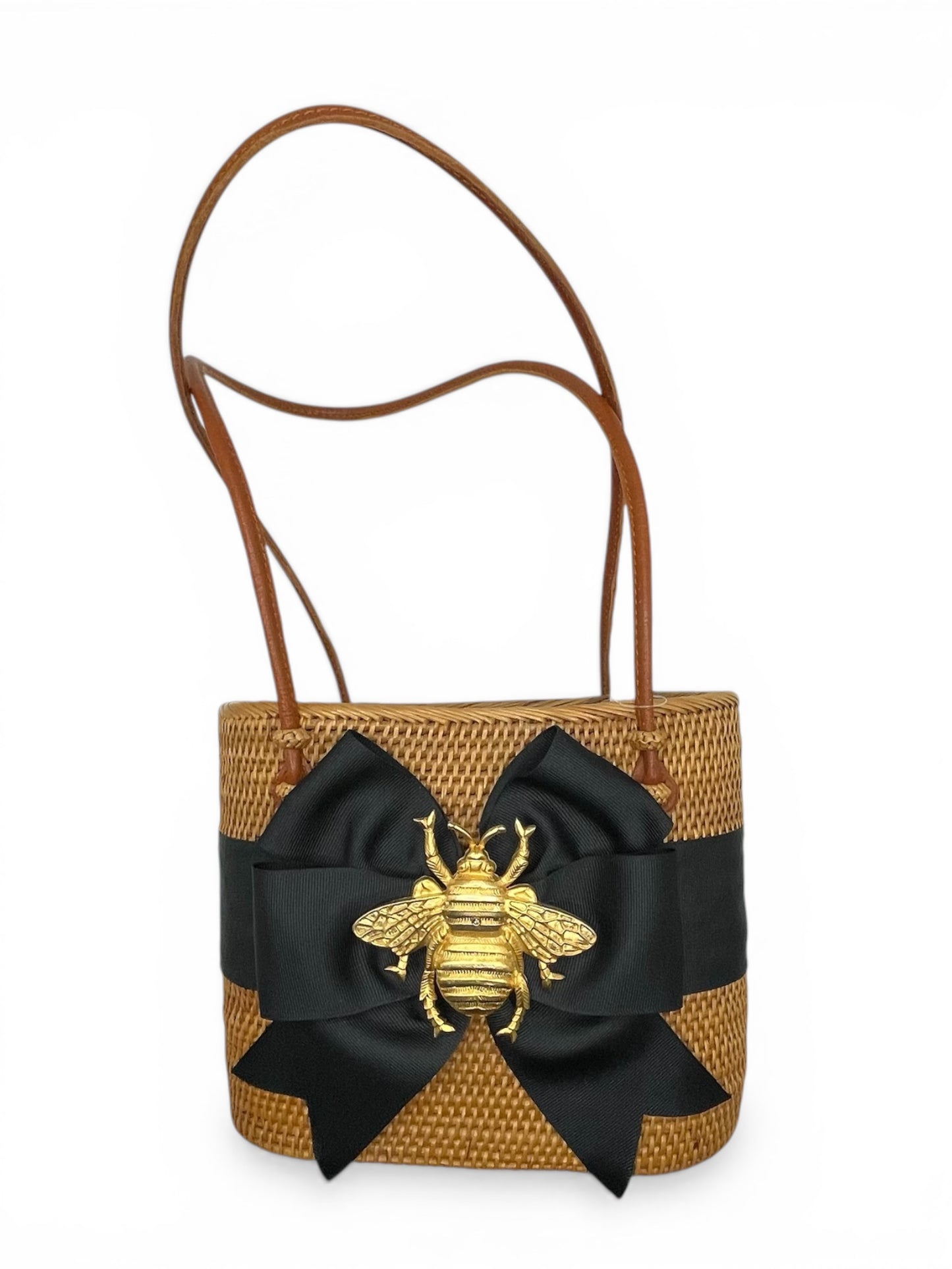 Rattan/Gold Bee Lisi Lerch Purse Bosom Buddy Bag