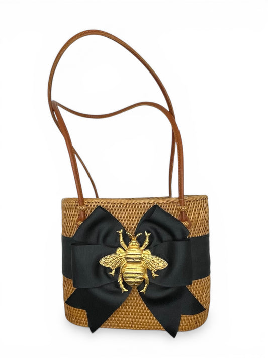 Rattan/Gold Bee Lisi Lerch Purse Bosom Buddy Bag