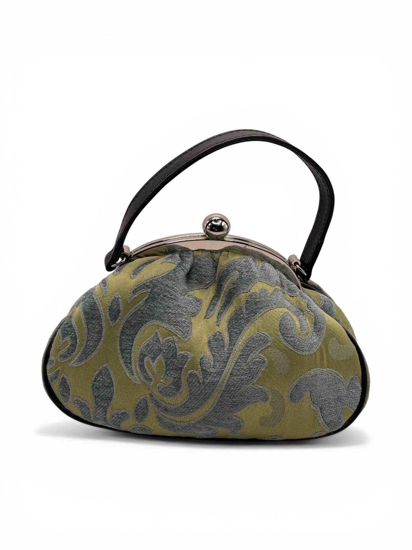 Blue/Green Glenda Gies  Purse Kiss\-Lock Paisley