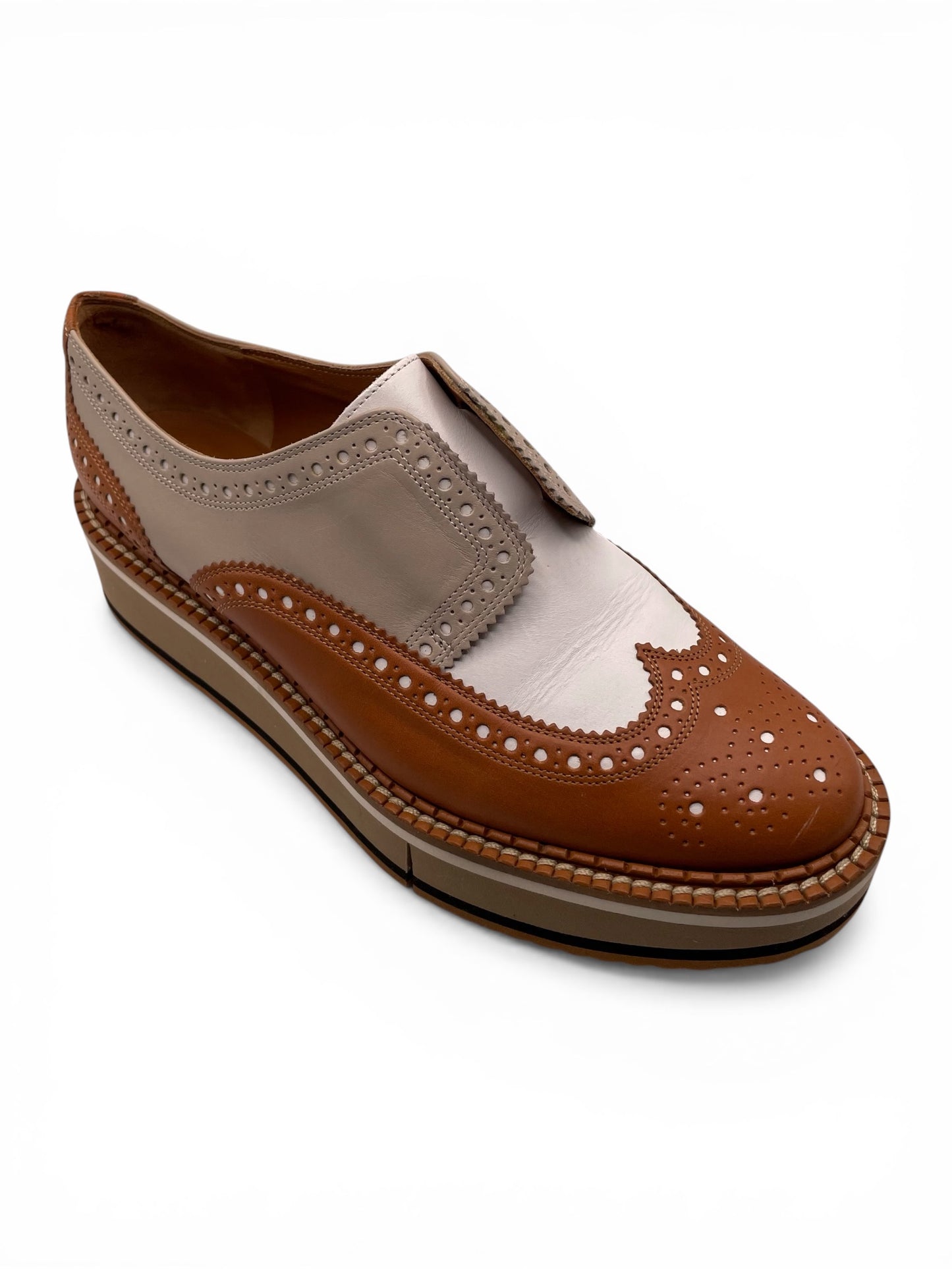 Tan/Sienna/white  Clergerie Paris  Platform Brogues Clergerie Paris becka, box, 9