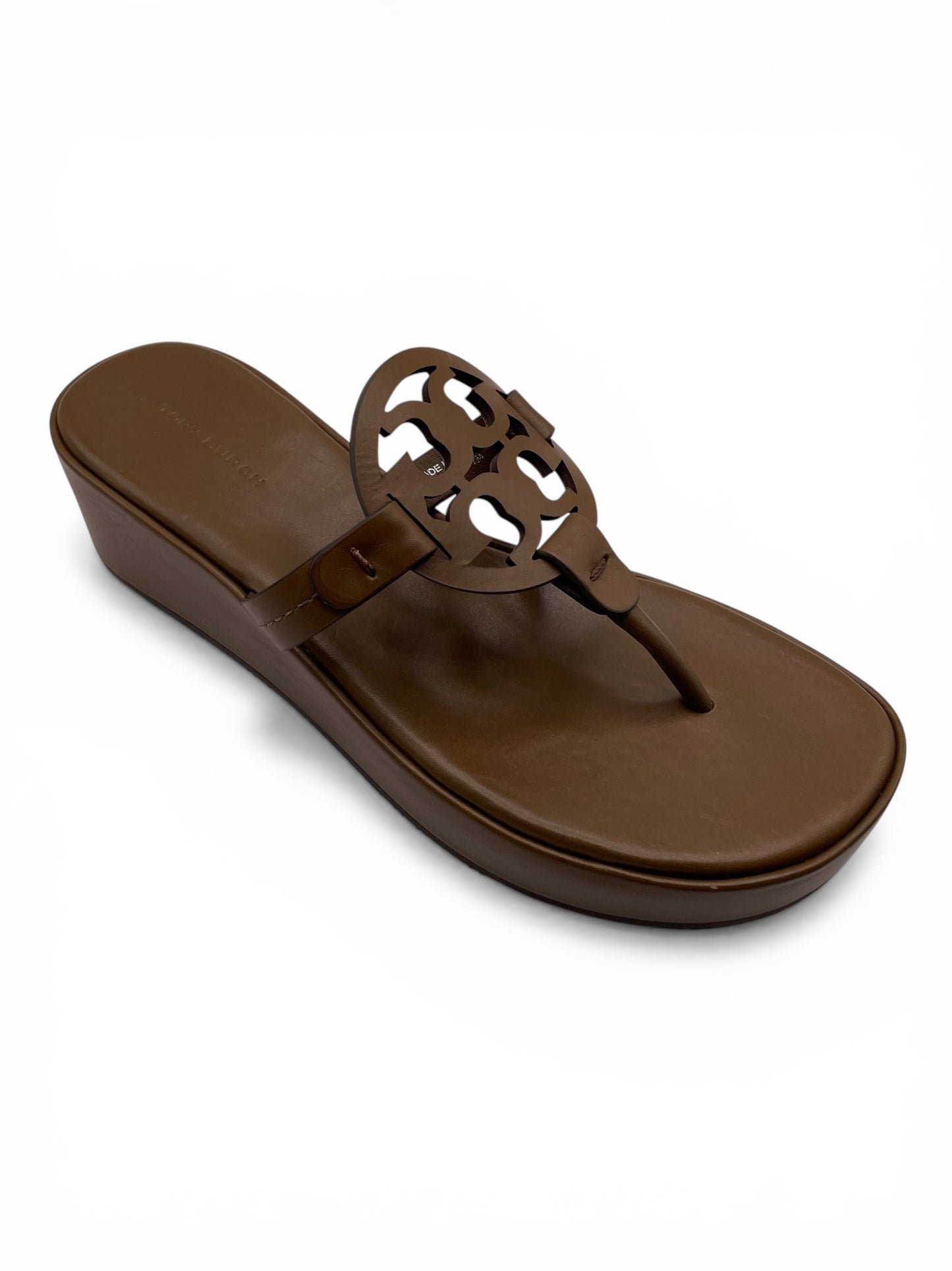 Chocolate Tory Burch Wedge Sandal , 7