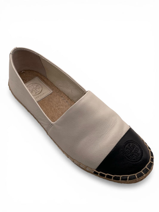 White/Black Tory Burch Espadrille Black Toe, 6