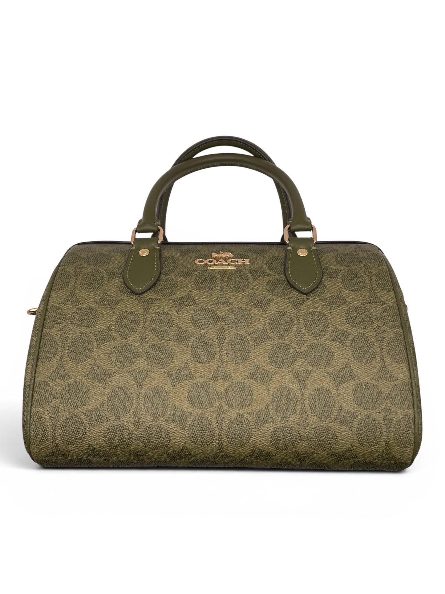 Green/Logo  coach  Handbag Top handle Rowan Satchel