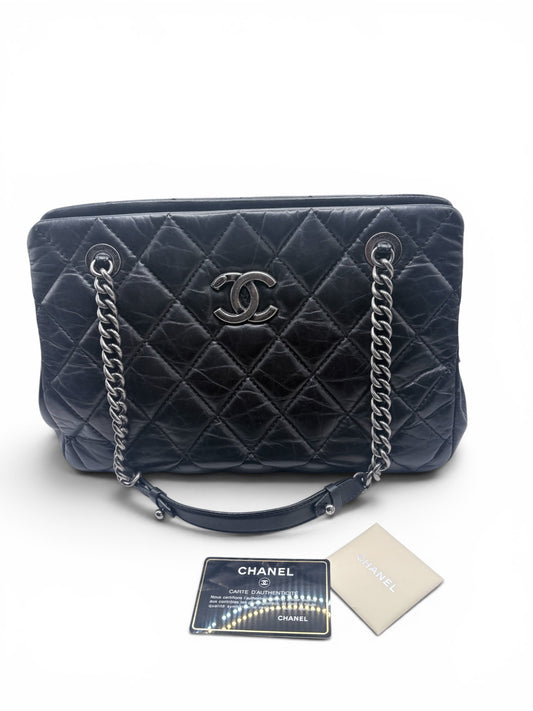 Black Chanel Handbag Large shopping tote- with bag and box, etc