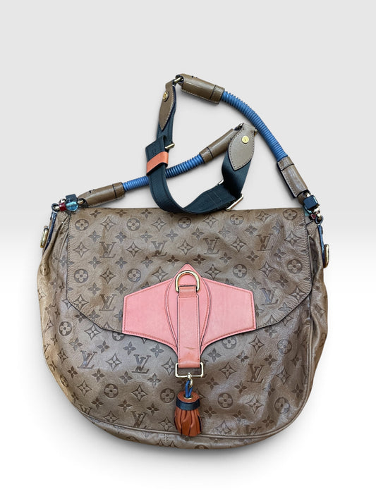 Tan Empreinte Louis Vuitton Handbag  Underground C.2010  GOOD CONDITION- Some scuffing exterior and pulling on the lining, GM