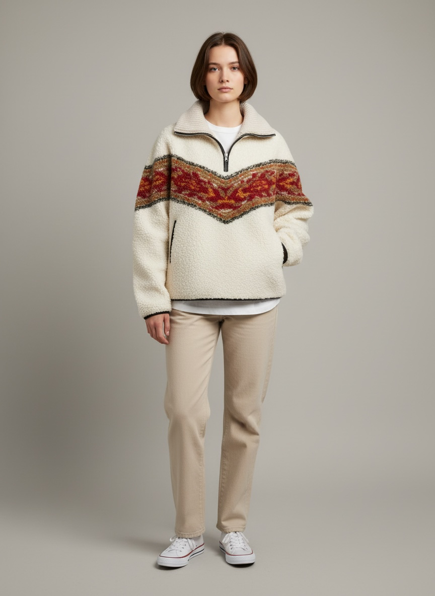 White Isabel Marant Etoile Sweater Marner Fleece- VGUC, 36/s