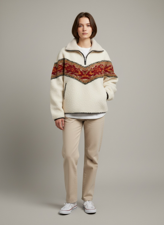 White Isabel Marant Etoile Sweater Marner Fleece- VGUC, 36/s