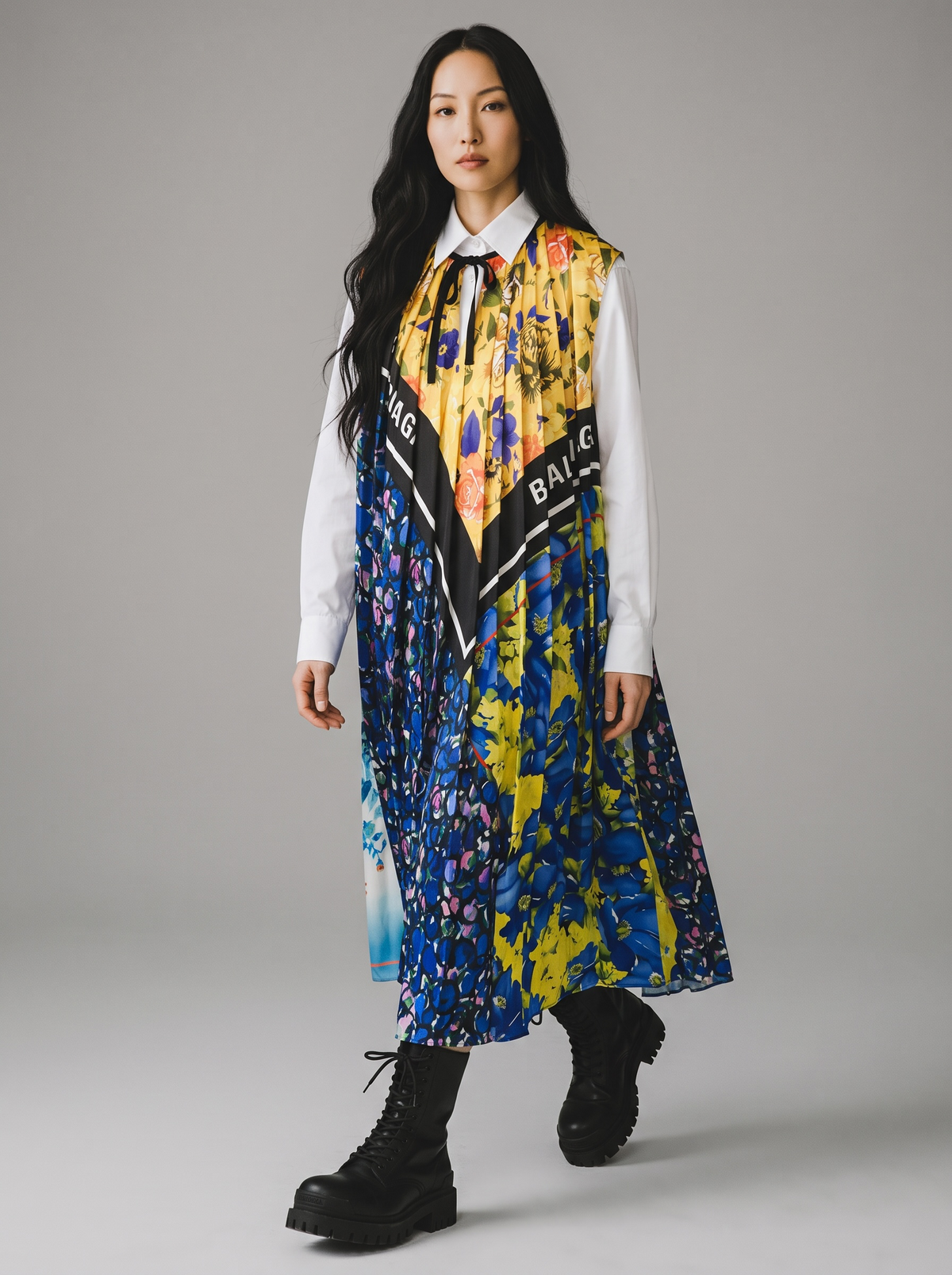 Multi Balenciaga Dress NWT Resort 2019 Foulard Collection, S