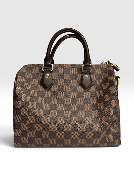 Brown Damier Louis Vuitton  Handbag Speedy Bandouliere 25 C.2016- BOX, Bag, paperwork etc.  VG/EXCELLENT CONDITION  

, 25