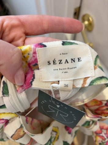 Cream Floral  Sézane Dress NWT, xs
