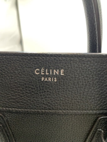 Black  Céline Handbag Mini Phantom Luggage Tote, Drummed Calfskin EXCELLENT condition