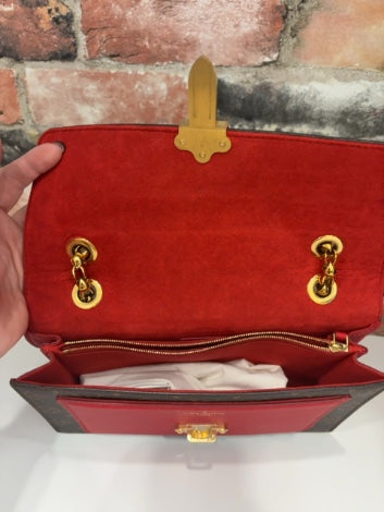 Monogram/Red Louis Vuitton Handbag Victoire Spain 2018