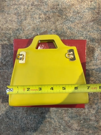 Chartreuse Ferragamo Purse Wana mini W box\- NO CHAIN