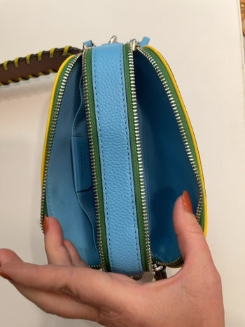Sky Blue/Green  Tory Burch Handbag  Mini Miller  excellent condition