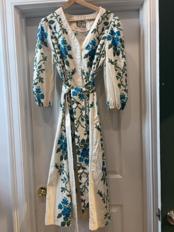 Cream/Blue floral  Tuckernuck  Dress Lachlan Dress MSRP $348 , L