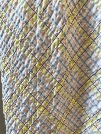 Pastel Plaid  GANNI  Dress NWT, Smocked , s