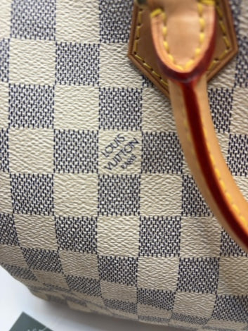 Damier Azur Louis Vuitton  Handbag Speedy 30 , November 2012 USA  NO KEY