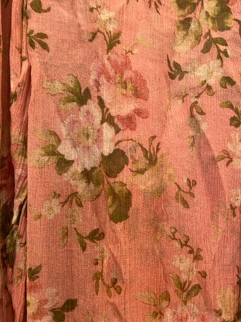 Dusty Pink Floral  Zimmermann Dress With Slip , XS