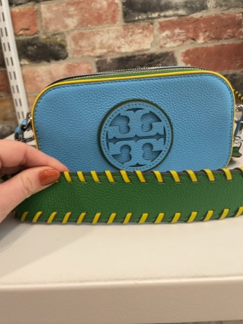 Sky Blue/Green  Tory Burch Handbag  Mini Miller  excellent condition