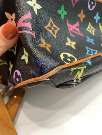 Black/Multi Louis Vuitton Handbag AS IS (overall condition)