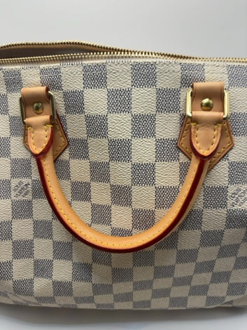 Damier Azur Louis Vuitton  Handbag Speedy 30 , November 2012 USA  NO KEY