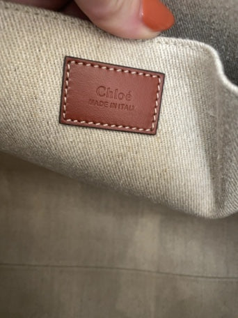 Natural/Linen Chloe Tote Woody Canvas Tote- Medium, Medium