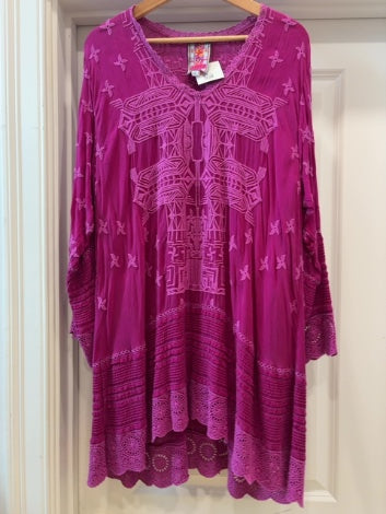 Fusica Johnny Was Tunic Embroidered, L