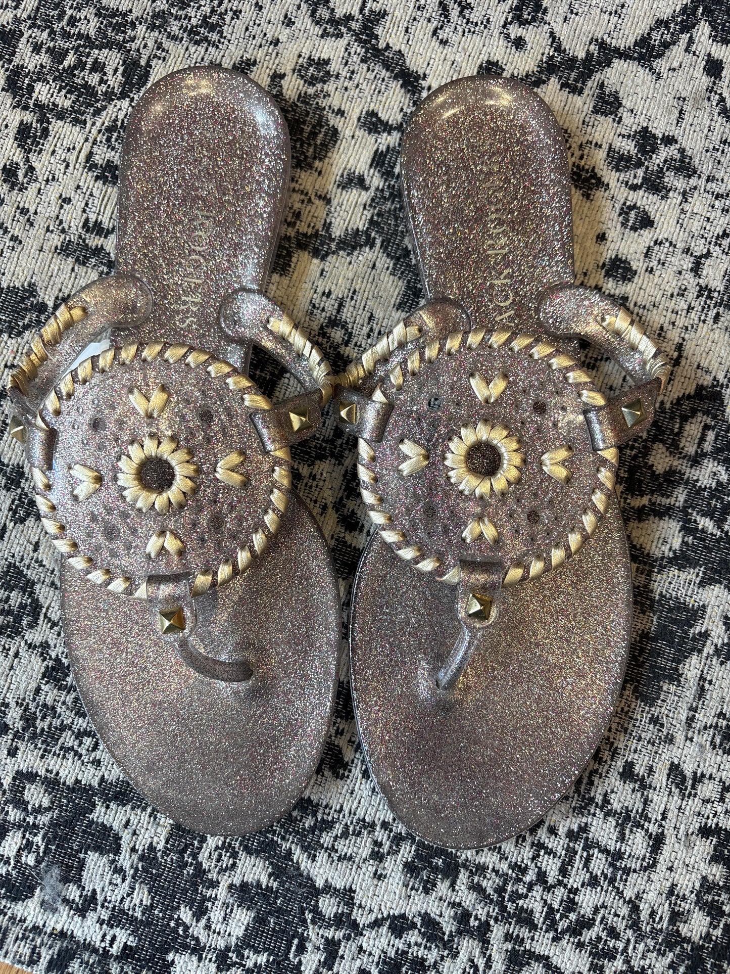 Grey, sparkle  Jack Rogers Sandals , 8